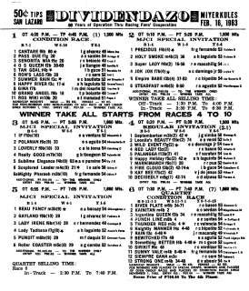 san lazaro racing programs.
